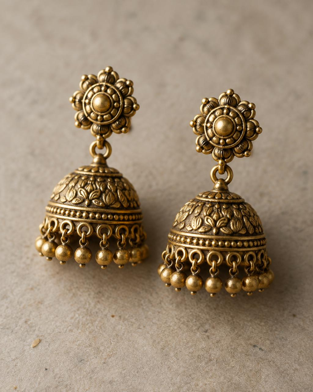 Gold Jhumka — traditional Nepali jewellery
